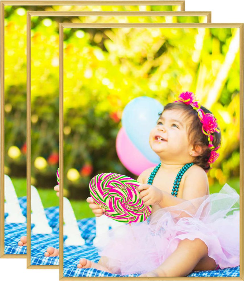 Ramka vidaXL Ramki na zdjęcia, 3 szt., ścienne lub stojące, 15x21 cm, MDF