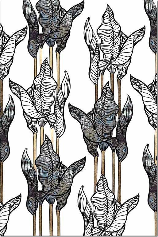 ART-POL Obraz na płótnie szaro-złoty glamour