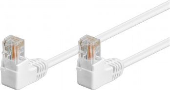 RB-LAN RB-LAN Patchcord U/UTP Kat.5e Wtyk 2x Kątowy 90 biały 5m