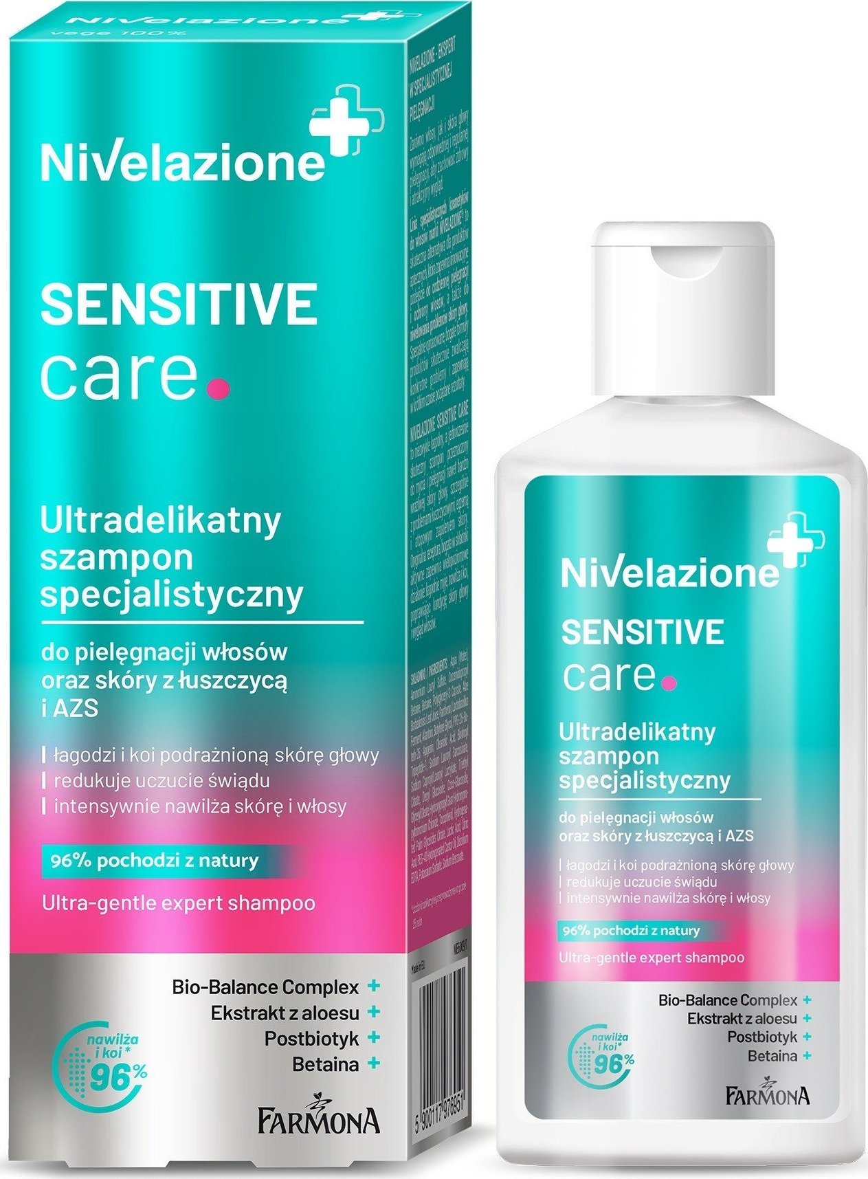 Farmona Farmona Nivelazione+ Ultradelikatny Szampon specjalistyczny Sensitive Care do włosów i skóry z łuszczycą i AZS 100ml