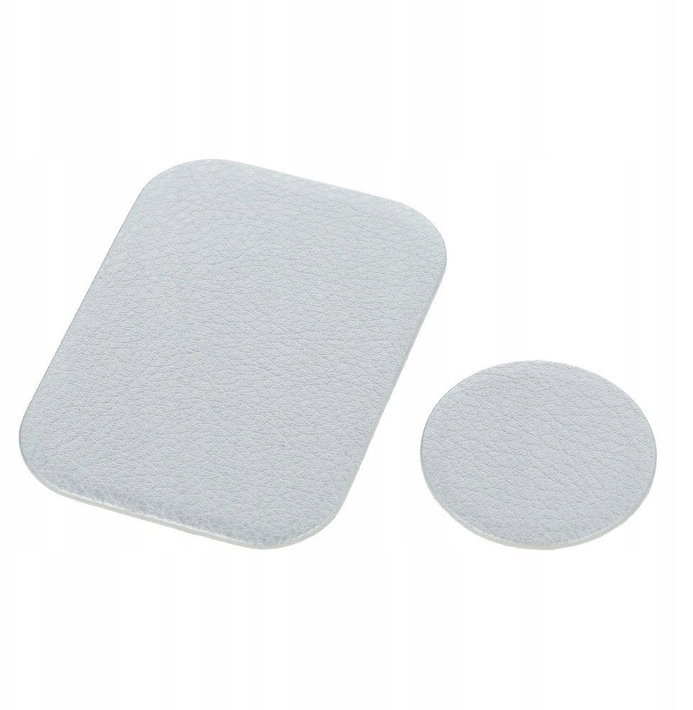 Blaszki do uchwytu magnetycznego skórzane srebrne