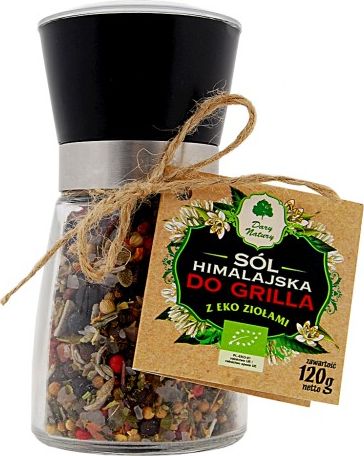 Dary Natury Sól Himalajska w Młynku z Ziołami Bio do Grilla 120 g - Dary Natury