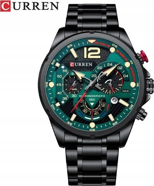 Zegarek Curren ZEGAREK MĘSKI CURREN KLASYCZNY ELEGANCKI CHRONOGRAF DATOWNIK 5 KOLORÓW