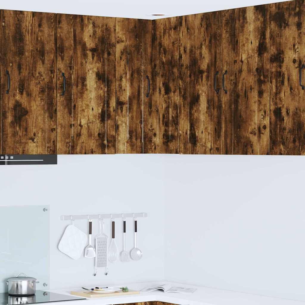 vidaXL Szafka kuchenna z półką z drzwiami wędzonego dębu, 57 x 57 x 80 cm