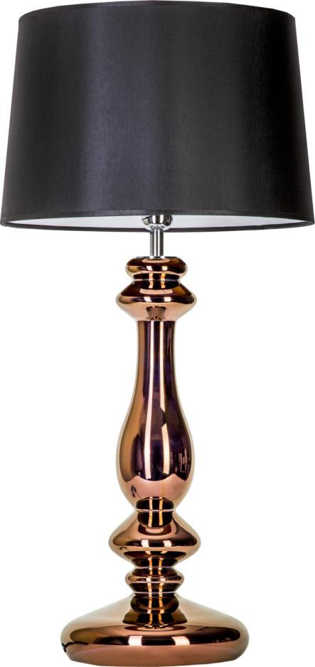 Lampa stołowa 4concepts Klasyczna LAMPA stołowa VERSAILLES L204261247 4Concepts abażurowa LAMPKA nocna miedź czarna
