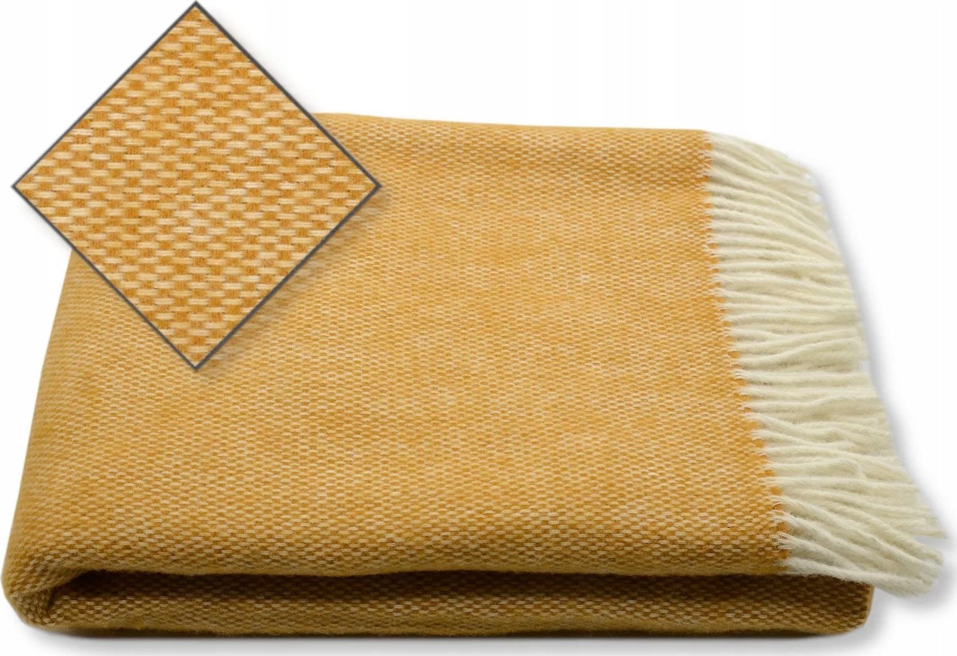 estilex Koc Z Wełny Nowozelandzkiej Plecionka - Miodowy