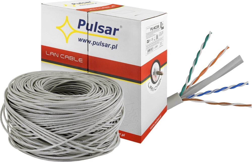 Pulsar Kabel Ethernet skrętka LAN cat 6 305m 0,55 NC206