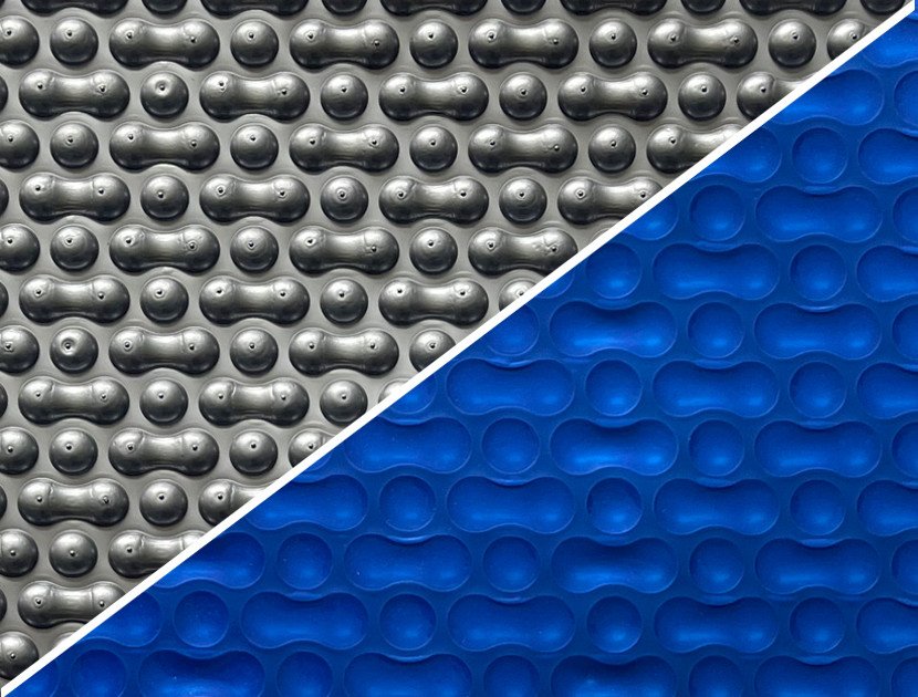 Coil folia solarna podwójny pęcherzyk niebiesko-srebrna grubość 500 mikronów szerokość 3m