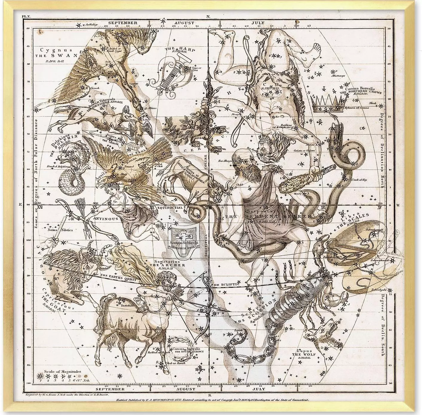 ART-POL Obraz Mapa Plan Szkic 63x63cm