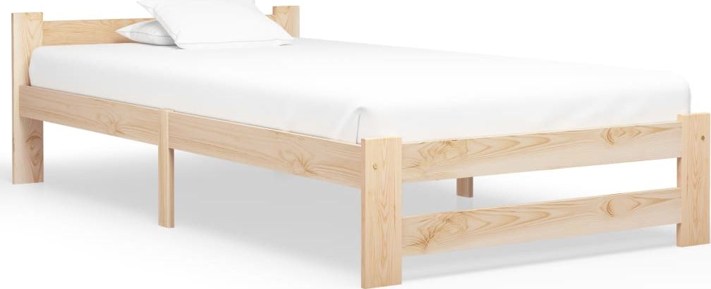 vidaXL Rama łóżka, lite drewno sosnowe, 90 x 200 cm