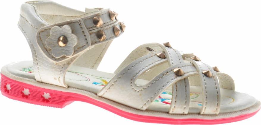 Pantofelek24 Białe dziewczęce sandały paseczki /B1-2 9093 S096/ 26