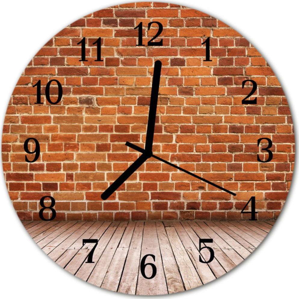 Tulup Zegar ścienny okrągły Mur z cegłyfi30 cm - 267657794
