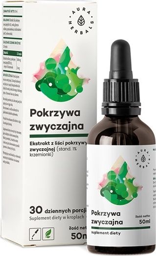 Aura Herbals Pokrzywa Zwyczajna Ekstrakt 10:1 1000Mg W Kroplach 50Ml Aura Herbals