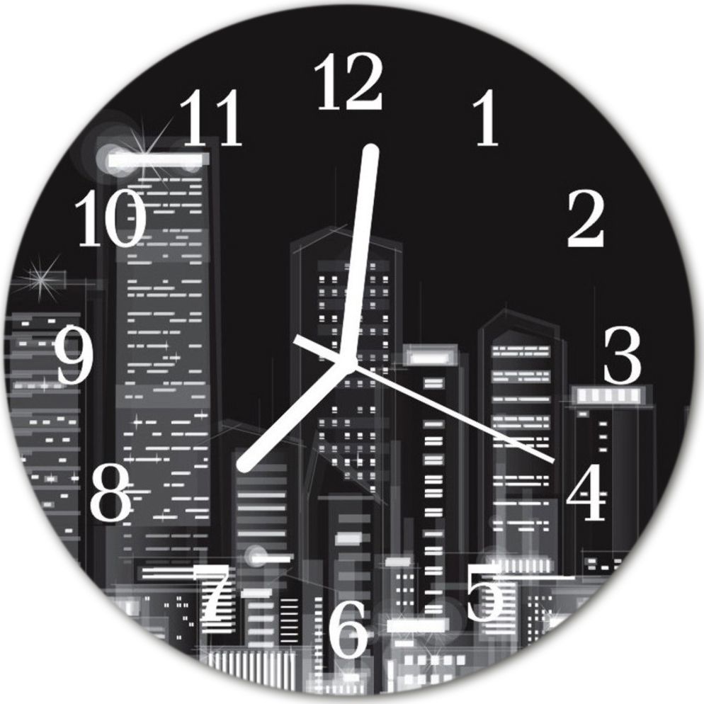 Tulup Zegar ścienny okrągły Miasto budynkipl-zso-30-nn-42575361