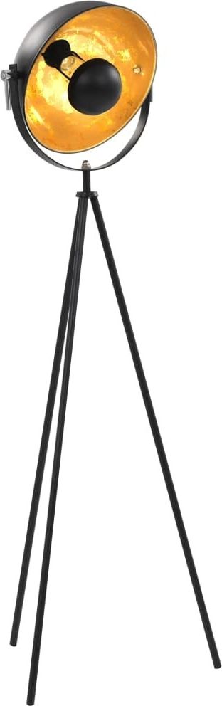 Lampa podłogowa vidaXL Lampa stojąca, E27, czarno-złota, 31 cm