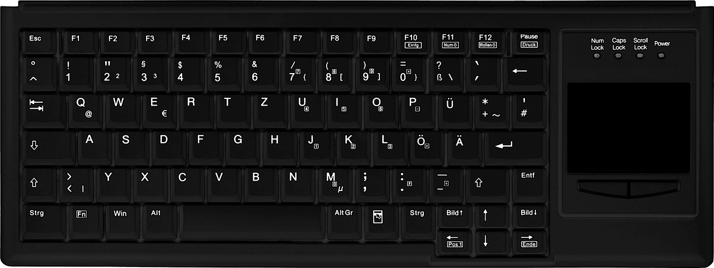 Active Key AK-4400-G klawiatura Uniwersalne PS/2 QWERTZ Niemiecki Czarny