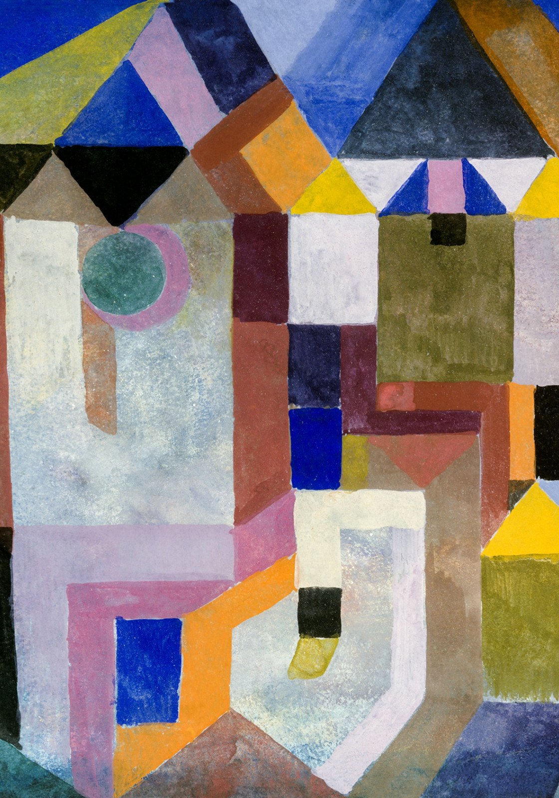 Plakat 70x100cm Colorful Architecture, Paul Klee Vintage do Salonu