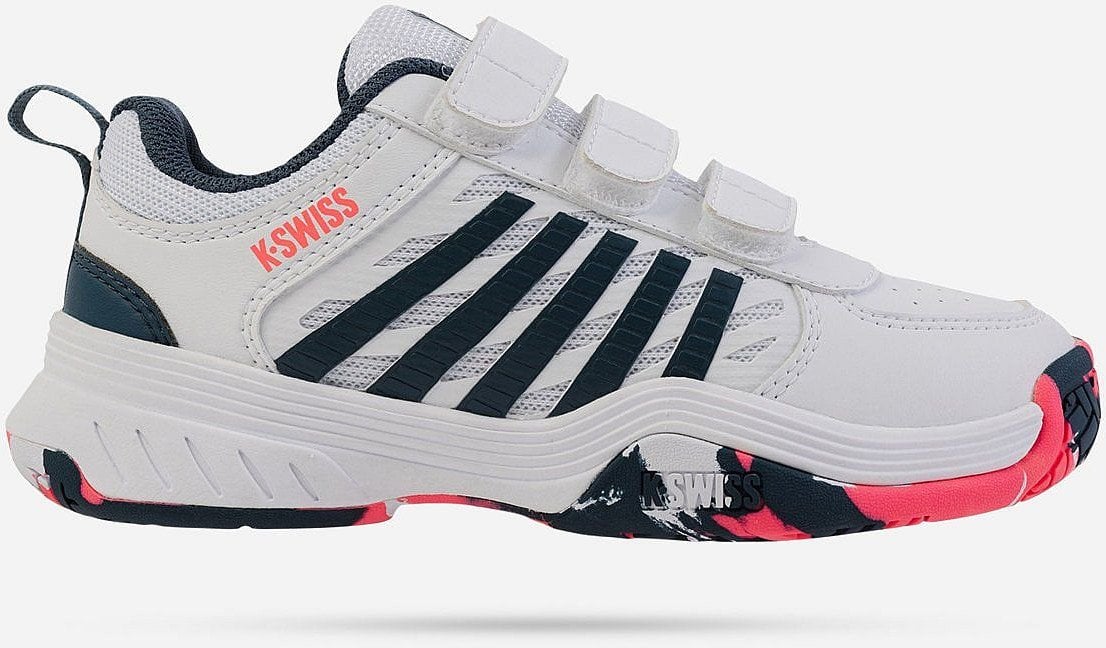 Tennis shoes for kids K-SWISS COURT EXPRESS 2 STRAP white/stargazer EU33