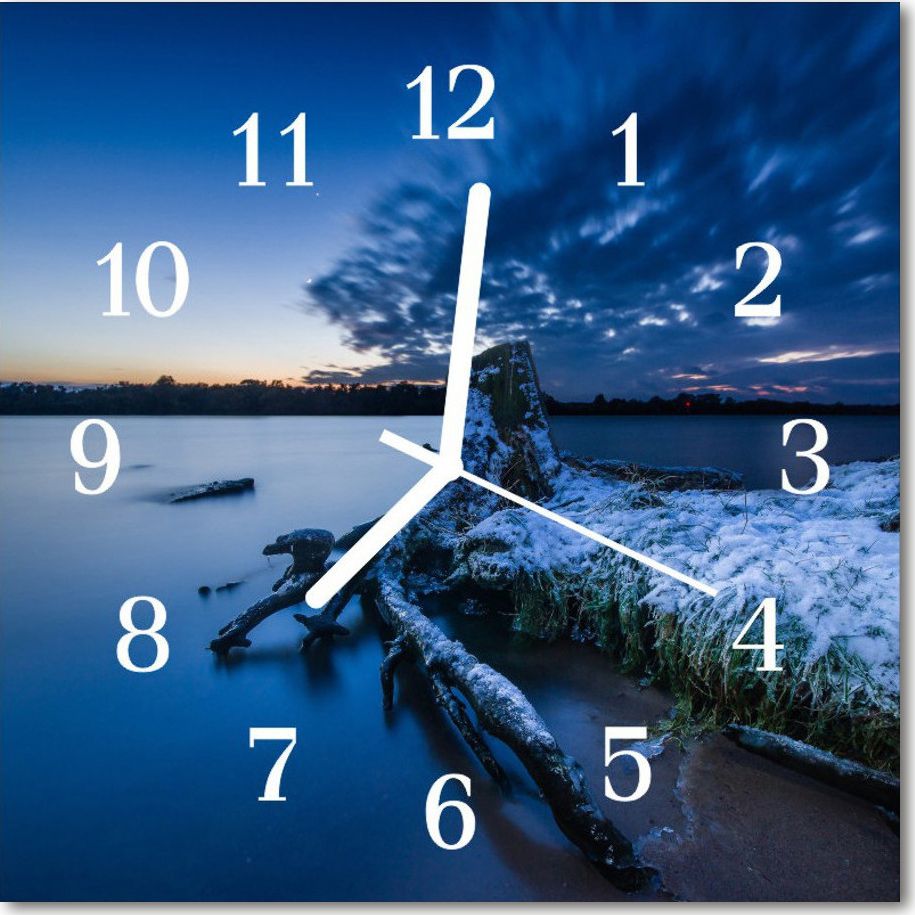 Tulup Zegar szklany ścienny Cichy Krajobraz Krajobraz 30x30 cm - 69702245