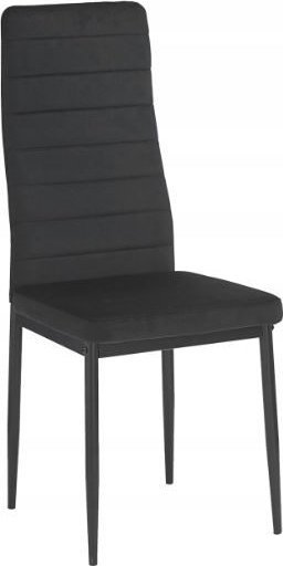kontrast Krzesło tapicerowane nowoczesne do jadalni salonu welurowe Mark8 czarne