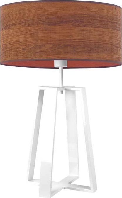 Lampa stołowa Lumes Skandynawska lampka nocna na białym stelażu - EX968-Thop- 4 kolory Orzech