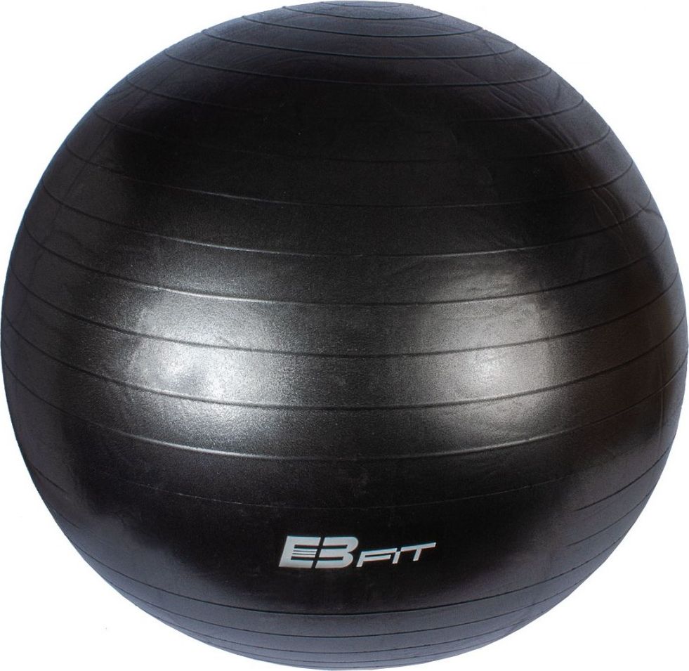 Energetic Body Piłka Fitness Antyburst z Pompką Czarna 85 cm
