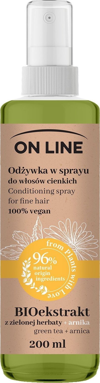 Forte Sweeden On Line From Plants With Love Odżywka do włosów w sprayu BIOekstrakt z Zielonej Herbaty i Arnika 200ml