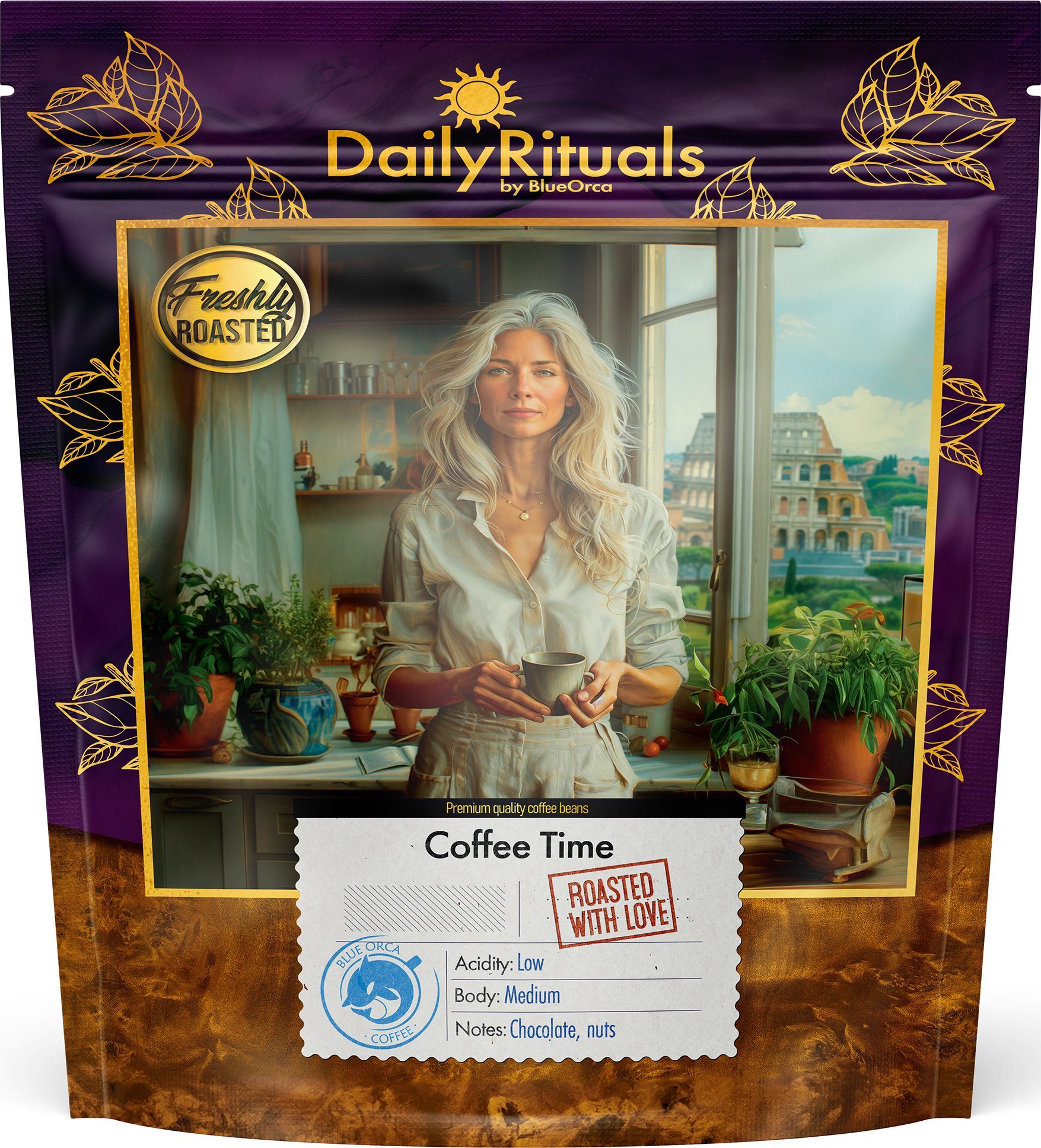 Kawa ziarnista Blue Orca Coffee Kawa Ziarnista DAILY RITUALS Coffee Time Świeżo Palona 100% ARABICA