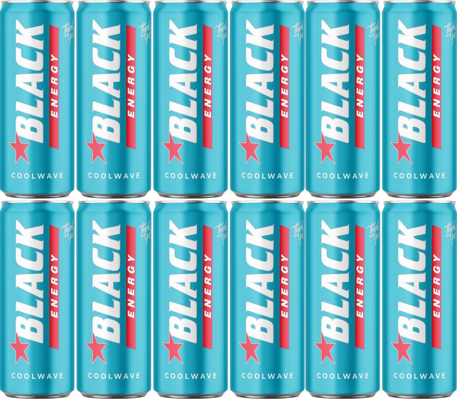 Black Black Energy Coolwave Gazowany napój energetyzujący 250 ml x 12 sztuk