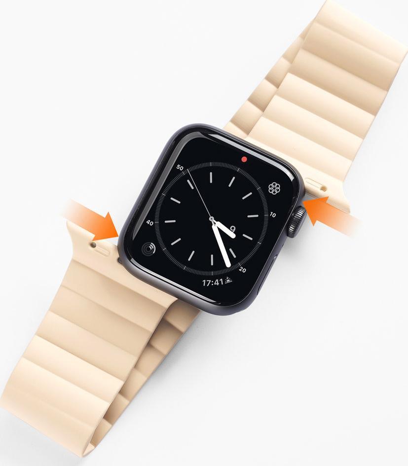 Dux Ducis Dux Ducis Magnetic Strap pasek do Watch 7 / 6 / 5 / 4 / 3 / 2 / SE (41 / 40 / 38mm) magnetyczna opaska beżowy (Chain Version)