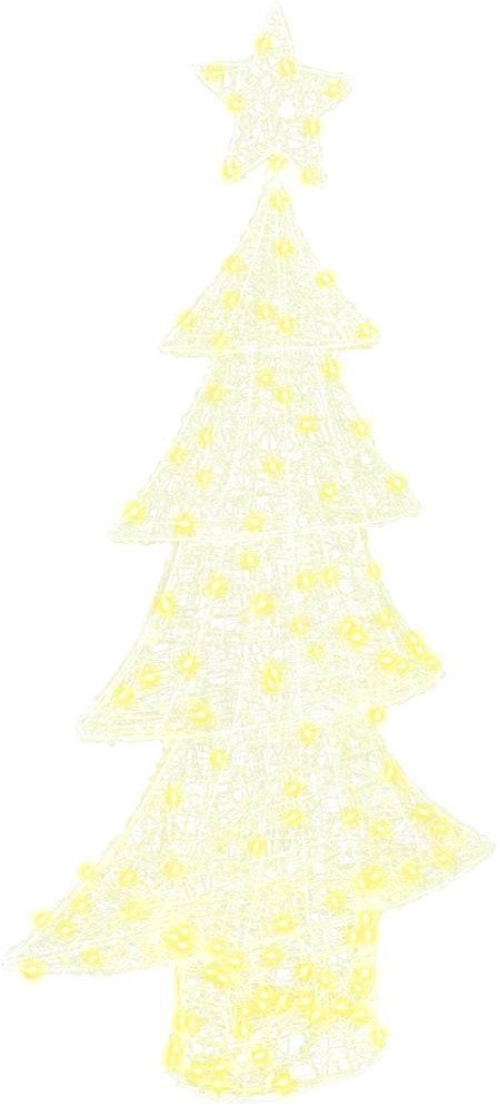 vidaXL Choinka z 160 diodami LED Ciepła biel 150 cm Akryl