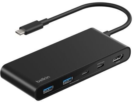 HUB USB Belkin CONNECT USB-C 7-in-1 z podwójnymi portami USB-C schw.AVC023hqBK