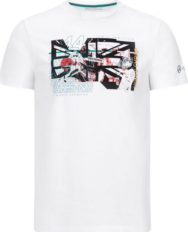 Mercedes AMG Petronas F1 Team Koszulka t-shirt męska Lewis Graphic biała Mercedes AMG F1 2020 XL