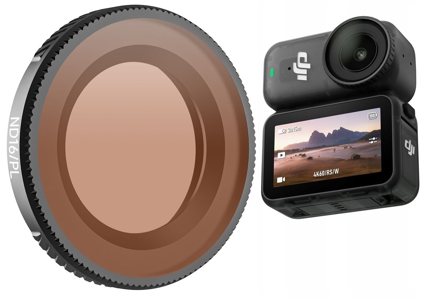 Filtr Hybrydowy 2w1 Polaryzacyjny Pl + Szary Nd16 Do Dji Osmo Nano + Etui / On-fi073-16p