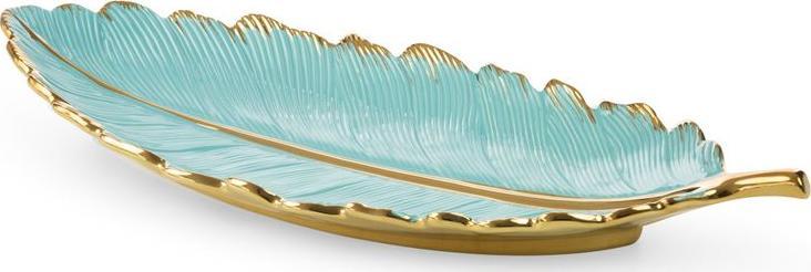 Eurofirany PATERA DEKORACYJNA HIRAL 53X23X7 CM JASNONIEBIESKI