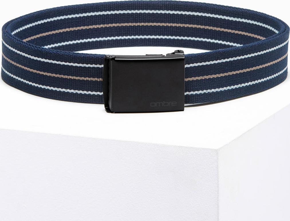 Ombre Pasek męski parciany - granatowy A648