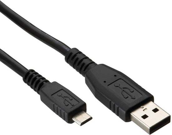 Kabel USB Logo USB-A - microUSB 0.6 m Czarny (31264)