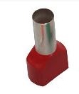Trytyt Końcówka tulejkowa podwójna 1mm2 8mm czerwona 100szt. - DUID-2X1.0-8-100 DIN