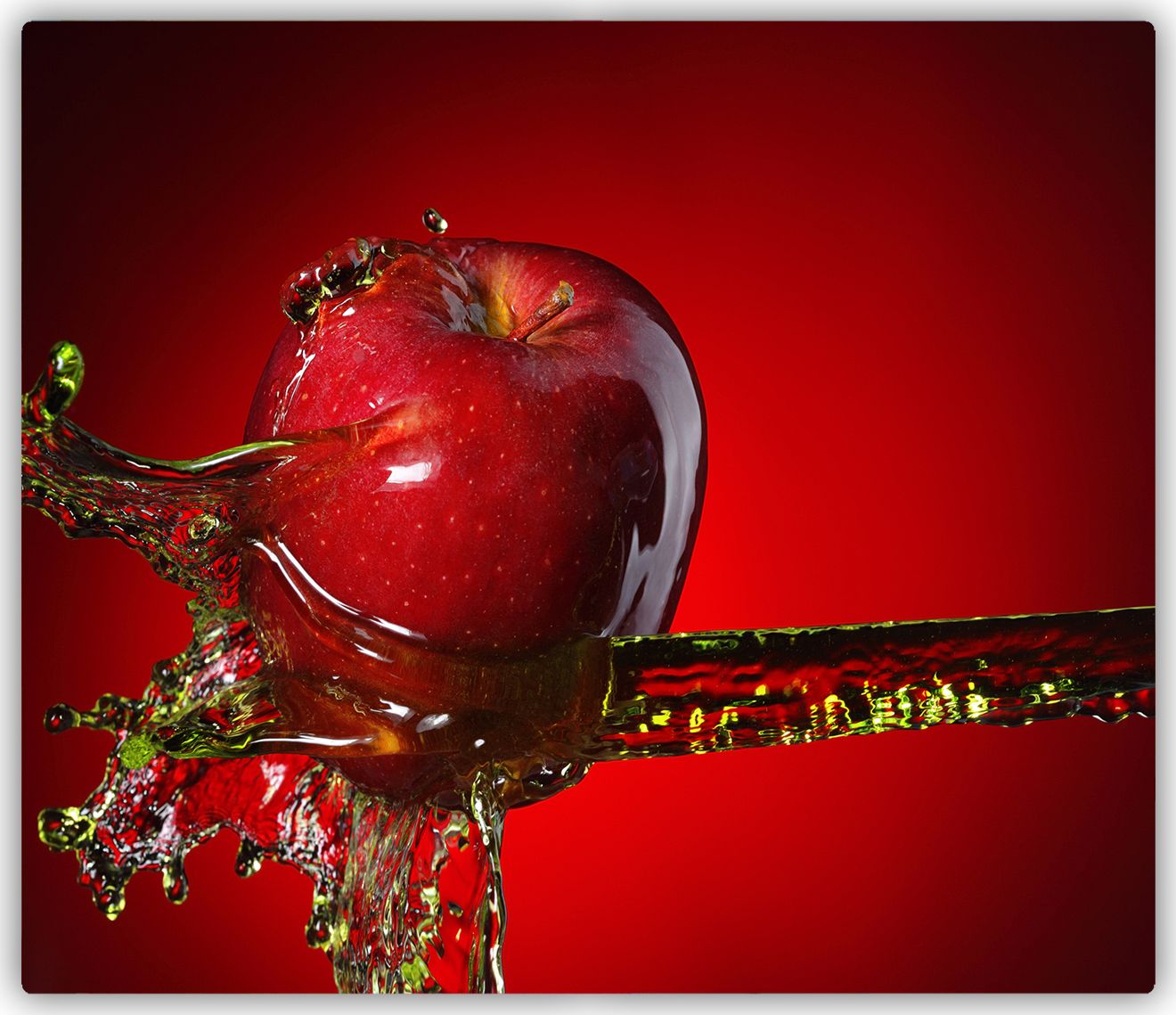 Deska do krojenia Tulup szklana Jabłko i woda 3 60x52cm