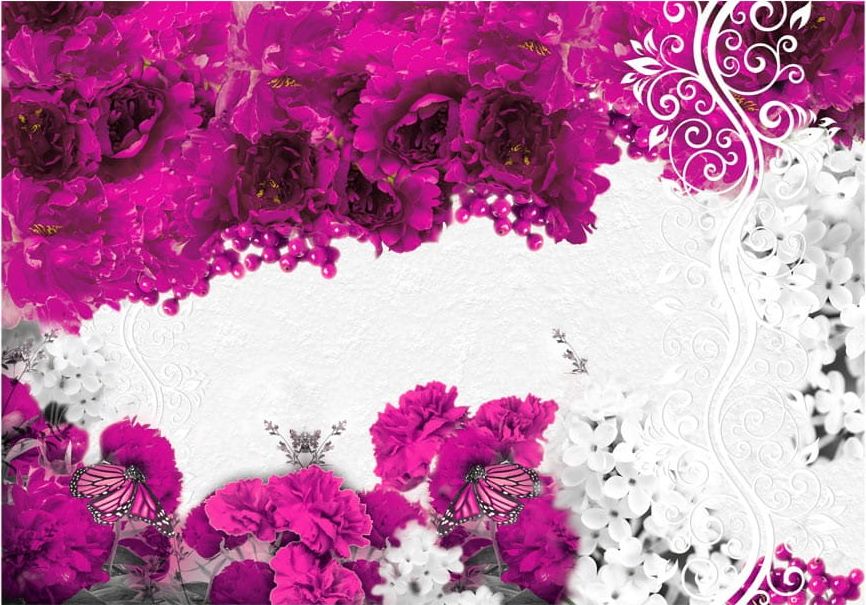 DecoNest Fototapeta - Kolory wiosny: fuksjowy - 300X210