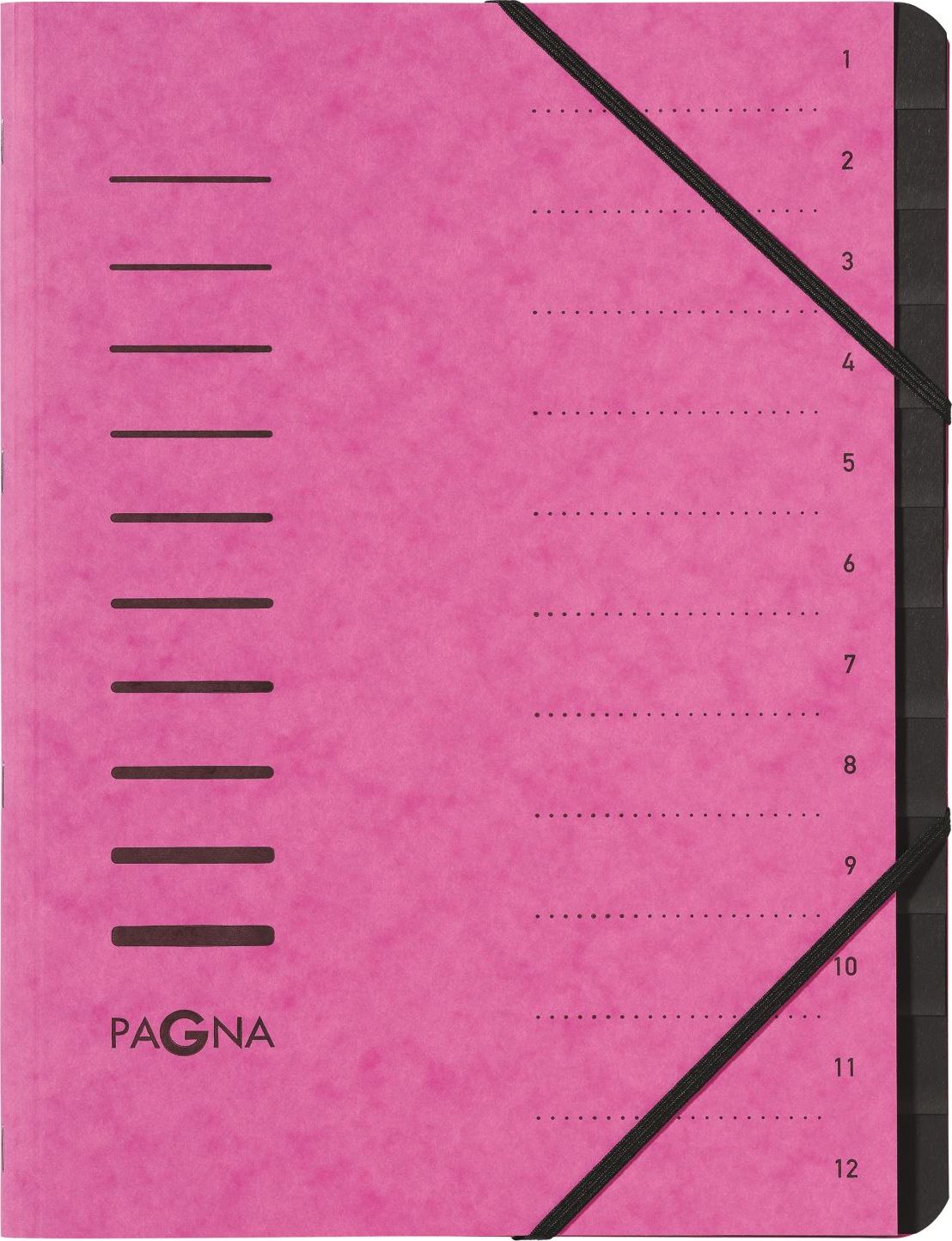 Pagna Teczka 12 Fächer 1-12 dunkelrosa