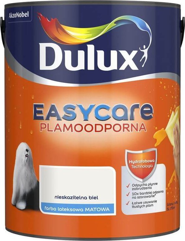 Dulux Farba EasyCare Neutralna Biel 5L Dulux