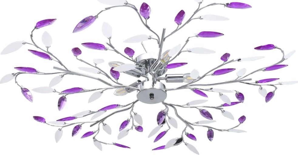 Lampa sufitowa vidaXL Lampa sufitowa, listki z kryształu akrylowego, 5 żarówek E14