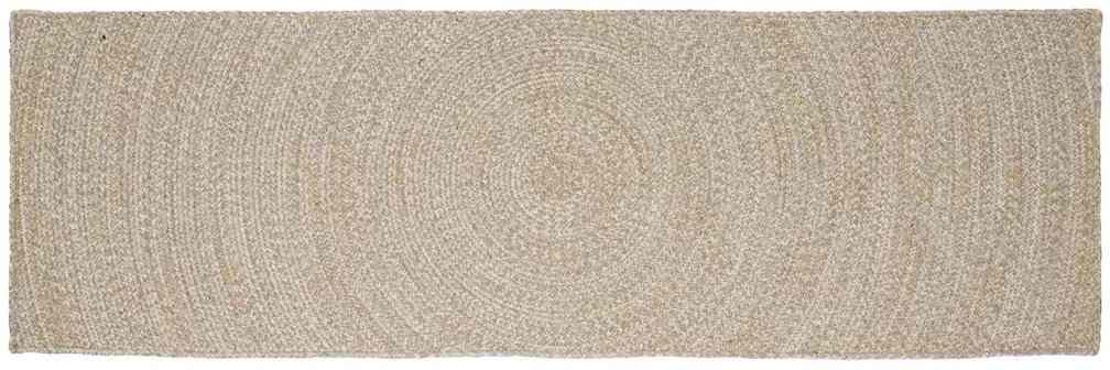 vidaXL Dywan Naturalny i biały 80 x 200 cm Juta