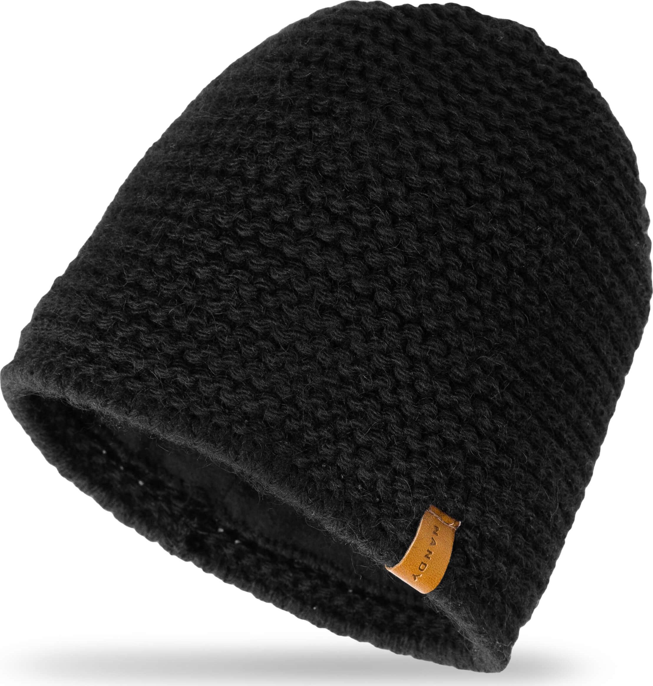 Nandy Nandy Czapka Damska Ciepła Na Polarze Czarny