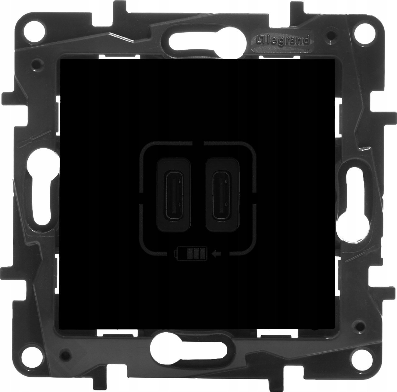 Legrand Ładowarka USB-C Legrand Niloe Step 863539 podwójna 2xUSB typu C 3A czarny