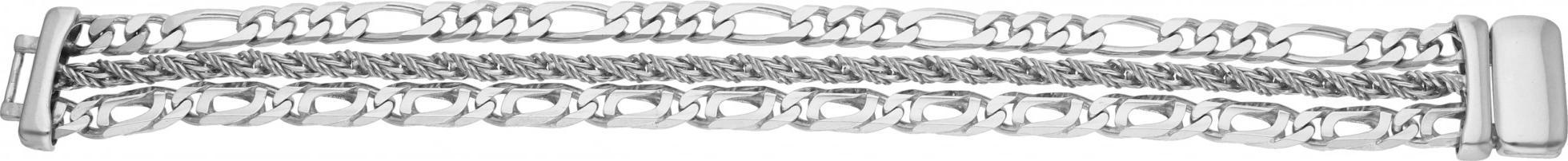 Rosanto Potrójna srebrna bransoleta 18 cm 925