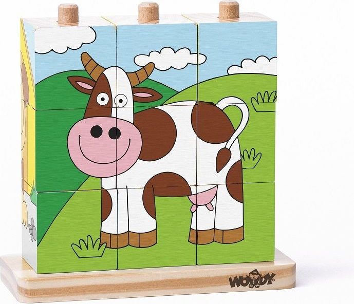 Woodyland Klocki sześcienne na palikach farma