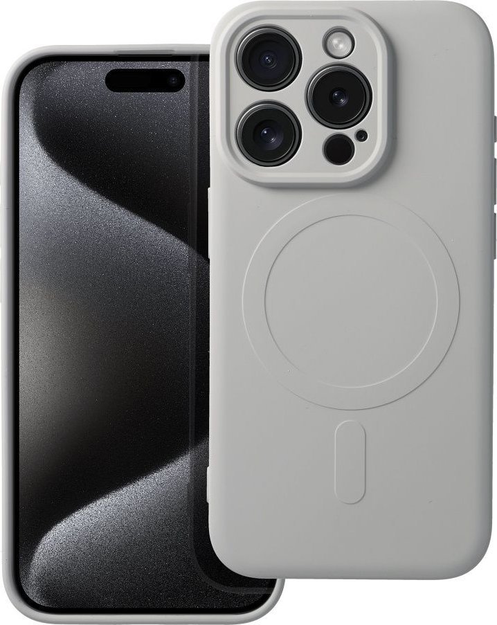 OEM Futerał SILICONE MAG COVER kompatybilny z MagSafe do IPHONE 15 Pro tytanowy