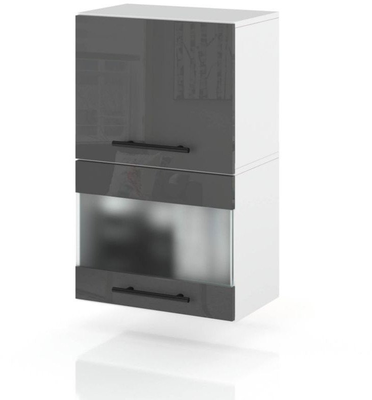 Szafka Kuchenna Wisząca Klapowa Modułowa 40cm Spremium Szary Połysk